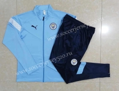 2022-2023 Manchester City Light Blue Thailand Soccer Jacket Uniform-815
