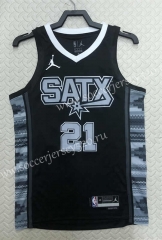2022-2023 Jordan Limited Version San Antonio Spurs Black #21 NBA Jersey-311