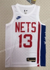 2022-2023 Retro Edition Brooklyn Nets White #13 NBA Jersey-311