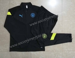 2022-2023 Manchester City Black Thailand Soccer Jacket Uniform-815