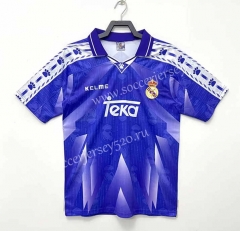 Retro Version 96-97 Real Madrid Away Blue Thailand Soccer Jersey AAA-811