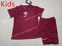 2022-2023 Qatar Home Red Kid/Youth Soccer Uniform-507