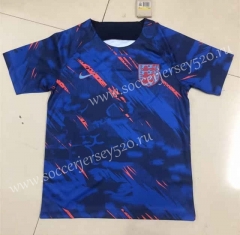 2022-2023 England Blue Thailand Training Soccer Jersey AAA-818