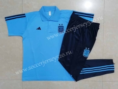 2022-2023 Argentina Light Blue Thailand Polo Uniform -815