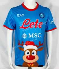 (S-3XL) 2022-2023 Christmas Version Napoli Blue Thailand Soccer Jersey AAA-503
