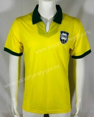 Retro Version 50-66 Brazil Home Yellow Thailand Soccer Jersey AAA-503