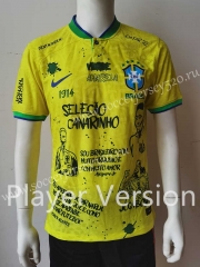 Player Version 2022-2023 Special Version Brazil Yellow Thailand Soccer Jersey AAA-503