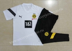 2022-2023 Borussia Dortmund White Short-sleeved Thailand Soccer Tracksuit -815