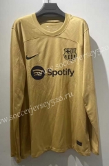2022-2023 Barcelona Away Gold LS Thailand Soccer Jersey AAA-9268