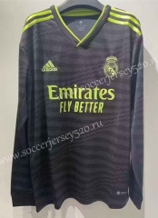 2022-2023 Real Madrid 2nd Away Black LS Thailand Soccer Jersey AAA-9268
