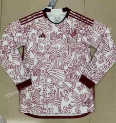 2022-2023 Mexico Away Red&White LS Thailand Soccer Jersey AAA-9268