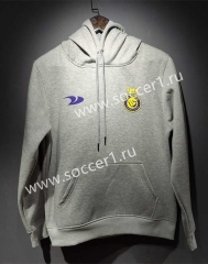 2022-2023 Al-Nassr FC Gray Thailand Soccer Tracksuit Top With Hat