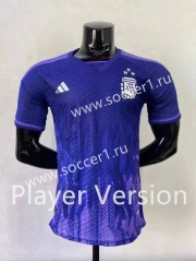 Player Version (3 Stars) 2022-2023 Argentina 2nd Away Purple Thailand Soccer Jersey AAA