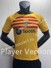 Player Version 2023-2024 Barcelona Yellow Thailand Soccer Jersey AAA-888