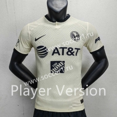 Player Version 2023-2024 Club America 3rd Away Beige Thailand Soccer Jersey AAA-888