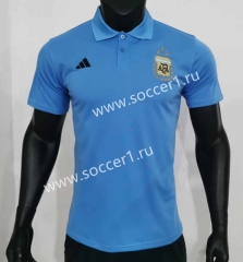 (3 Stars) 2022-2023 Argentina Light Blue Thailand Polo Shirt-SJ