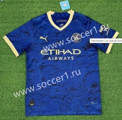 (S-4XL) 2023-2024 Special Version Manchester City Blue Thailand Soccer Jersey AAA