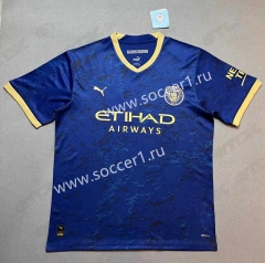 (S-4XL) Commemorative Version Manchester City Blue Thailand Soccer Jersey AAA-4952