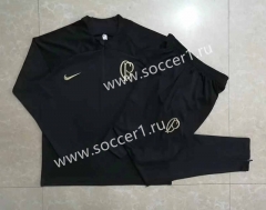 2023-2024 Corinthians Black Thailand Soccer Tracksuit-815