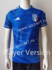 Player Version 2023-2024 Italy Home Blue Thailand Soccer Jersey AAA-807