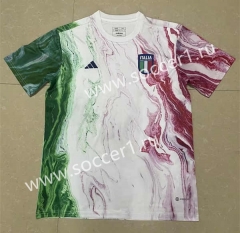 (S-3XL) 2023-2024 Italy White&Green Thailand Training Soccer Jersey AAA-818