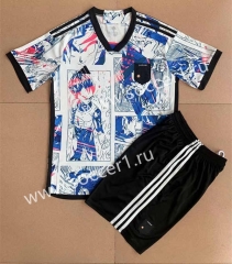 2023-2024 Anime Version Japan Blue&White Soccer Uniform-AY