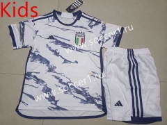 2023-2024 Italy Away White Kids/Youth Soccer Uniform-507