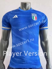 Player Version 2023-2024 Italy Home Blue Thailand Soccer Jersey AAA-518