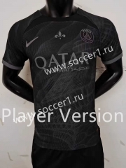 Player Version 2023-2024 Paris Black Thailand Soccer Jersey AAA