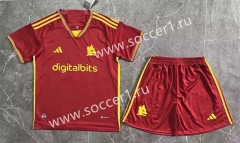 2023-2024 Roma Home Red Soccer Uniform-8975