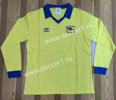 Retro Version 71-79 Arsenal Away Yellow LS Thailand Soccer Jersey AAA-6590