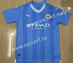 2023-2024 Manchester City Home Blue Thailand Soccer Jersey AAA-305