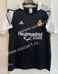 Retro Version 01-02 Real Madrid Black Thailand Soccer Jersey AAA-6895