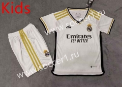 2023-2024 Real Madrid Home White Kids/Youth Soccer Uniform-8423