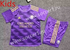 2023-2024 Orlando City Home Purple Kids/Youth Soccer Uniform-8975