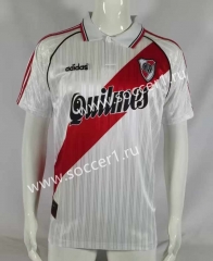 Retro Version 95-96 River Plate Home White Thailand Soccer Jersey AAA-503
