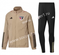 2023-2024 Sao Paulo Mud Yellow Thailand Soccer Jacket Uniform-815