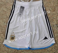 2022-2023 (3Stars) Argentina White Thailand Soccer Shorts