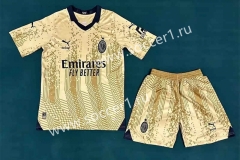 2023-2024 AC Milan Yellow Soccer Uniform-709
