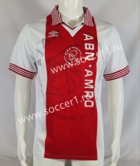 Retro Version 95-96 Ajax Home Red Thailand Soccer Jersey AAA-503