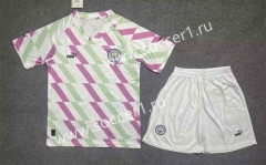 2023-2024 Manchester City White&Green&Pink Soccer Uniform-6748