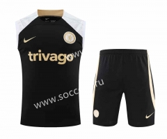 2023-2024 Chelsea Black Thailand Soccer Vest Uniform-418