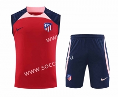 2023-2024 Atletico Madrid Red Thailand Soccer Vest Uniform-418