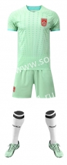 ( Without Brand Logo ) 2023-2024 China PR Away Green Soccer Uniform-9031