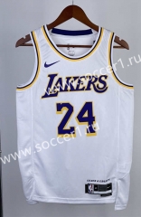 2023 Round Collar Los Angeles Lakers White #24 NBA Jersey-311