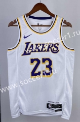 2023 Round Collar Los Angeles Lakers White #23 NBA Jersey-311