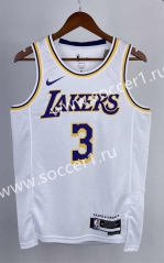 2023 Round Collar Los Angeles Lakers White #3 NBA Jersey-311