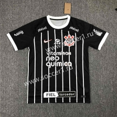 (With ad) 2023-2024 Corinthians Away Black Thailand Soccer Jersey AAA-417
