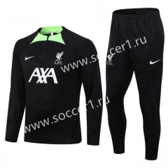 2023-2024 Liverpool Black Kids/Youth Soccer Tracksuit Uniform-411