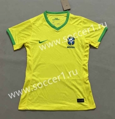 2023-2024 Brazil Home Yellow Thailand Women Soccer Jersey AAA-4506
